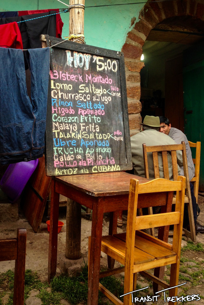 Peru Menu